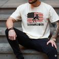Wrestling Dad US Flag Fathers Day Retro Wrestling Fans Men's Comfort Colors T-Shirt Ivory