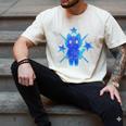 Yk2 Grunge Earthy Blue Cat With Stars Tomboy 90s Nostalgia Premium Tri-Blend Men's Comfort Colors T-Shirt Ivory
