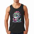 Adorable Book Lover Basilisk With Reading Glasses Cute Men Tank Top