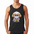 Adorable Book Lover Shih Tzu With Reading Glasses Cute Men Tank Top