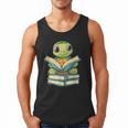 Adorable Turtle Reading Books Men Tank Top