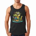 Alligator Reading a Book Animal Men Tank Top