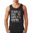 Autism Awareness Ribbon Mom Dad Kids Autistic Support Autism Men Tank Top