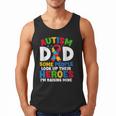 Autism Dad Puzzle Ribbon Proud Son Hero Autism Awareness Men Tank Top