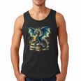 Book Lover Reading Fantasy Dragon Men Tank Top