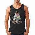 All Booked For Christmas Book Tree Lights Christmas Library Men Tank Top