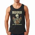 Books Make Me Happy Skeleton Read Reading Librarian Book Men Tank Top