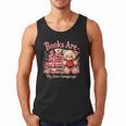 Books Are My Love Language Teddy Bear Book Lovers Valentine Men Tank Top