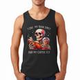 I Like My Books Spicy And My Coffee Icy Skeleton Men Tank Top