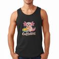 Caffelotl Cute Axolotl Pun Coffee Book Lover Kawaii Humor Men Tank Top