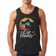 Cat Daddy Vintage 80s Style Cat Retro Sunglasses Distressed Men Tank Top