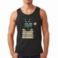 Cat Reading Book Men Tank Top