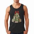 Christmas Book Tree Coquette Bow Xmas Reading Librarian Girl Men Tank Top