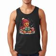 Cozy Gingerbread Christmas Reading Book Xmas Snowflakes Fall Men Tank Top