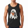 Cute Ghost Cat Reading Book Spooky Season Halloween Costume Men Tank Top