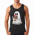 Cute Ghost Holding Books Bookish Christmas Men Tank Top