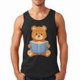 Cute Teddy Bear Reading Book Adorable For Readers Men Tank Top