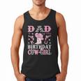 Dad Of The Birthday Cowgirl Pink Disco Rodeo Western Men Tank Top