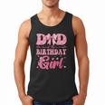 Dad Of The Birthday Girl Family Pink Coquette Bow Men Tank Top