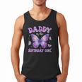 Dad Of The Birthday Girl Tie Dye Butterfly Birthday Family Men Tank Top