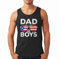 Dad Of Boys Fathers Day Retro Puerto Rico Flag Boricua Dad Men Tank Top