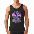 Fantasy Dragon Reading Books Bookworm Men Tank Top