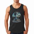 Fantasy Dragon Reading Magical Book Lover Halloween Vibes Men Tank Top