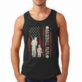 Father's Day Baseball Papa USA Flag Dad Men Baseball Men Tank Top