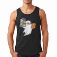 Ghost Reading Books Halloween Library Men Tank Top Ghost Reading Books Halloween Library Men Tank Top