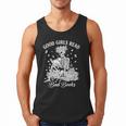 Good Girls Read Bad Books Skeleton Reading Book Halloween Men Tank Top