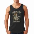Good Girls Read Bad Books Vintage Skeleton Reader Men Tank Top