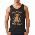 Halloween Fully Booked This Fall Book Ginger Cat Reading Men Tank Top