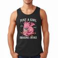Just A Girl Who Loves Dragons And Books Dragon Reading Lover Men Tank Top