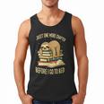 Just One More Chapter Sloth Sleeping On Books Reading Men Tank Top