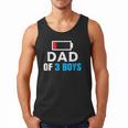 Matching Father's Day Low Battery Dad Of 3 Boys Men Tank Top