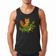 Orange Cat Dragon Riding Animal Lover Mom Dad Kids Men Tank Top