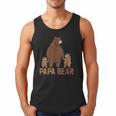 Papa Bear Dad Two Cubs Daddy Bear 2 Kids Father's Day Men Tank Top
