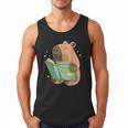 Pet Capybara Is Reading Library Capy Word Book Day Teacher Men Women Kids Men Tank Top
