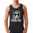Pitbull Dad Men Pitbull Lover For Dog Dad American Flag Men Tank Top