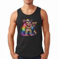 Rainbow Pride Bigfoot Reading Book With Heart Glasses Men Tank Top