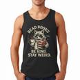 Read Books Be Kind Stay Weird Raccoon Coffee Lover Reading Men Tank Top