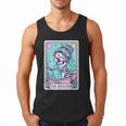 The Reader Retro Reading Skeleton Books Flowers Tarot Card Men Tank Top