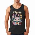 Reading Axolotl Book Lover Wildflowers Men Tank Top
