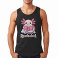 Readsalotl Axolotl Reading Cute Book Lover Bookworm Men Tank Top