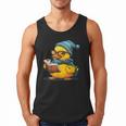 Rubber Duck Reading Book Rubber Duckie Reader Coffee Lover Men Tank Top