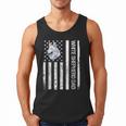Shepherd Dad USA Flag White German Shepherd Men Tank Top