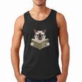 Siamese Cat Reading Book How To Train Your Human Humorous Men Tank Top