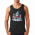 Snowman Reading Books Lovers Librarian Bookworm Christmas Men Tank Top