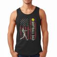 Softball Dad US Flag For Dad Men Patriotic Fathers Day Men Tank Top