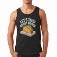 Taco Books Mexican Reading Teacher Book Lovers Bookish Men Tank Top